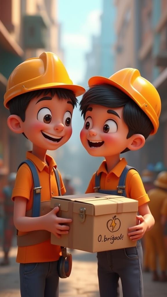 Vibrant Neighborhood Celebration with Smiling Residents and ...