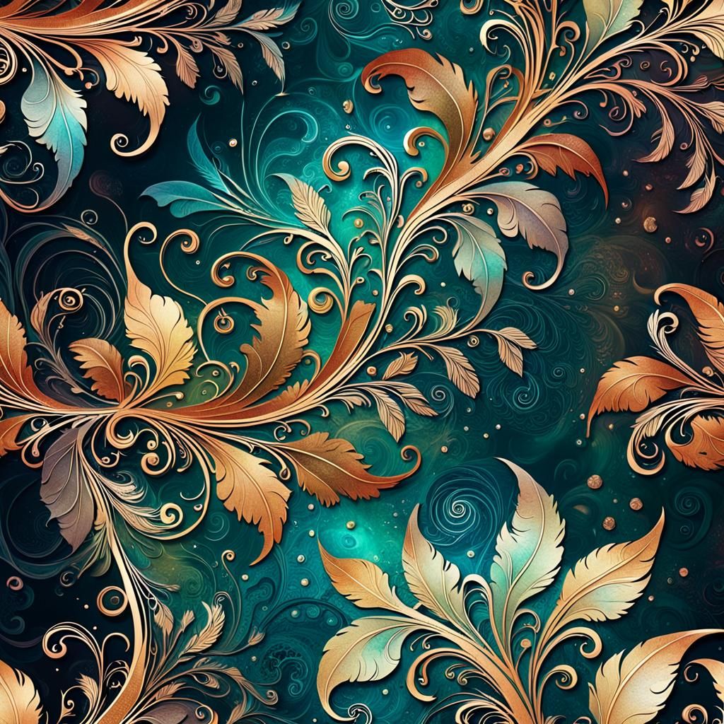 Ethereal Fantasy Digital Paper Art with Intricate Details