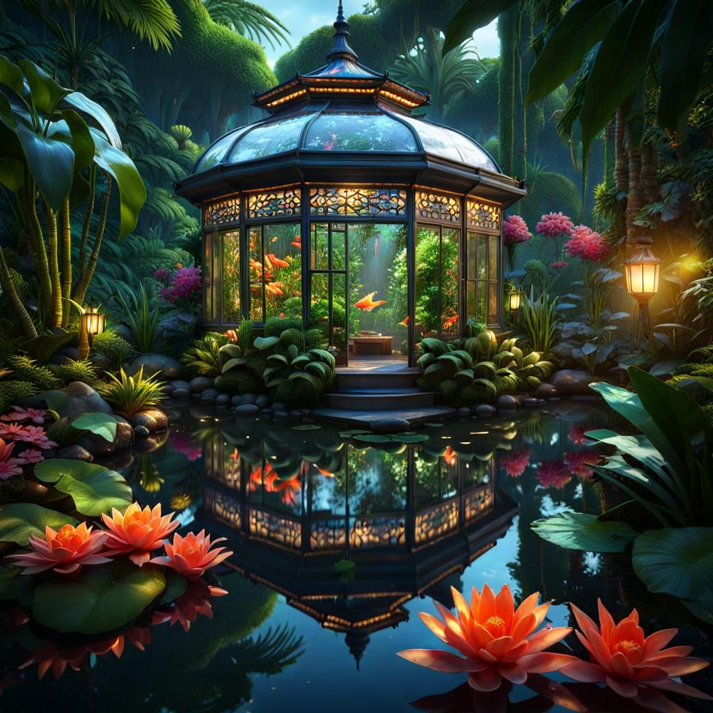 Enchanted Jungle Glasshouse: A Tropical Fantasy