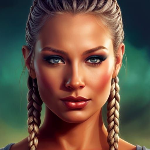 Beautiful Woman with Braids