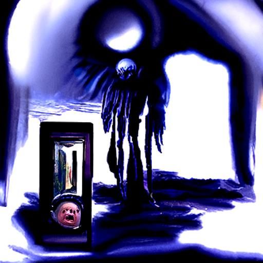 Unsettling Angel of Death as Oil Painting