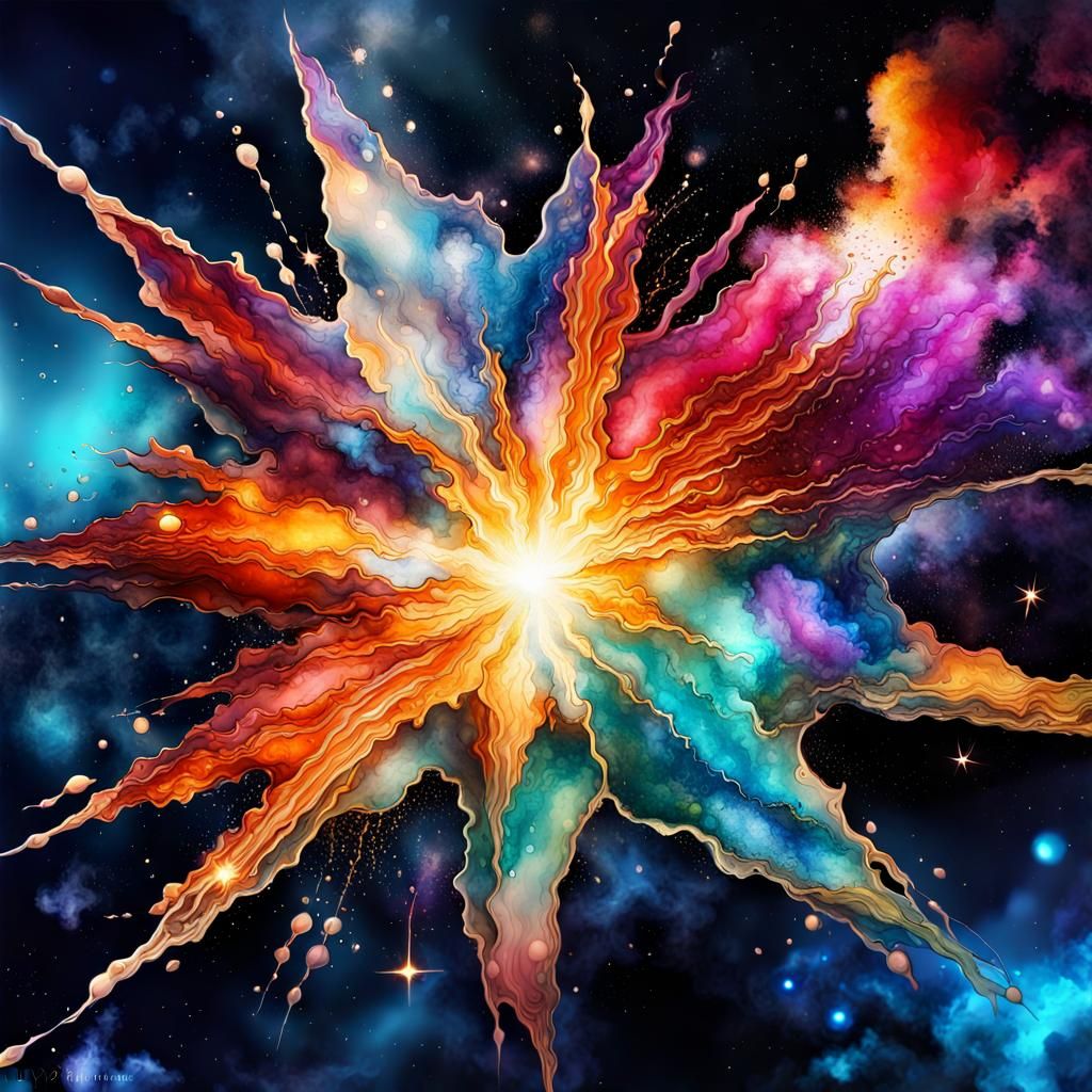 Dazzling Star Explosion in Deep Space: Splash Art