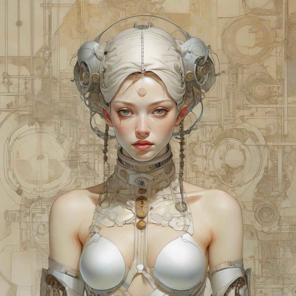Cyborg Siren in Al-Andalus Aesthetic