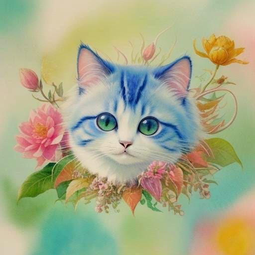 Plant with Fluffy Cat-Like Fruits and Ears