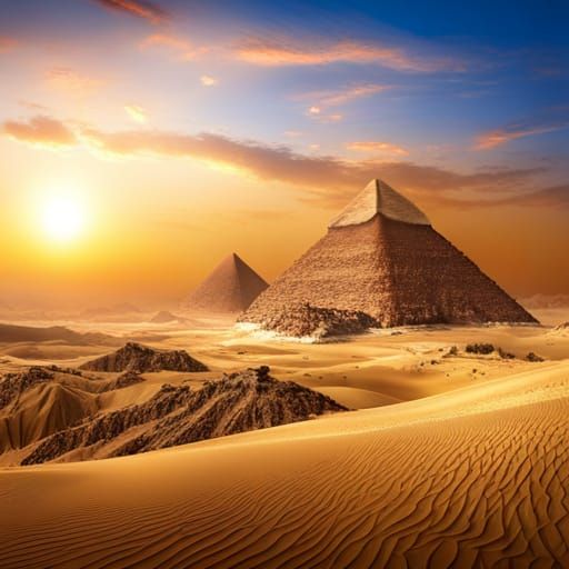 Origami Egypt Papercraft in Soft Focus