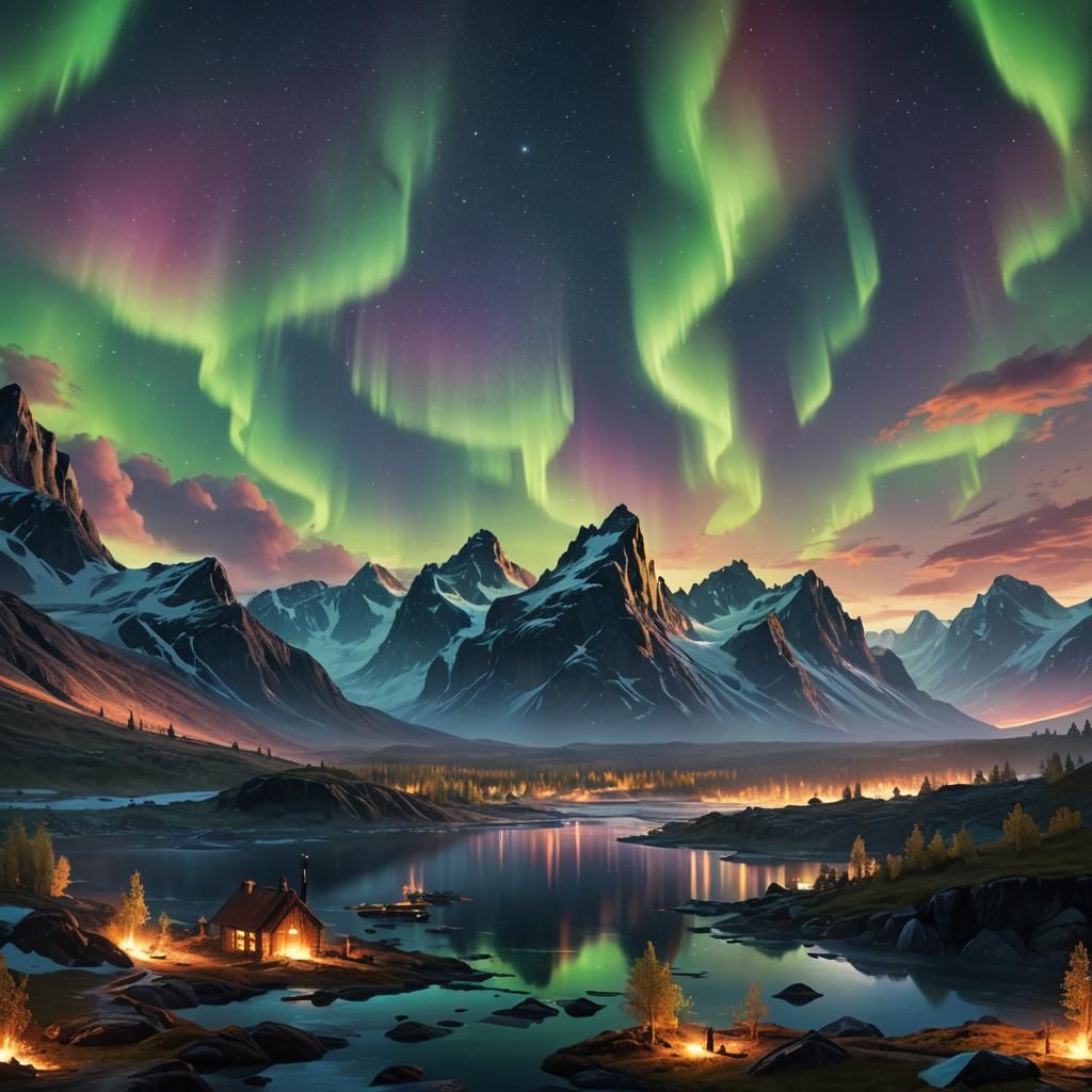 Fantastical Northern Lights Concept Art