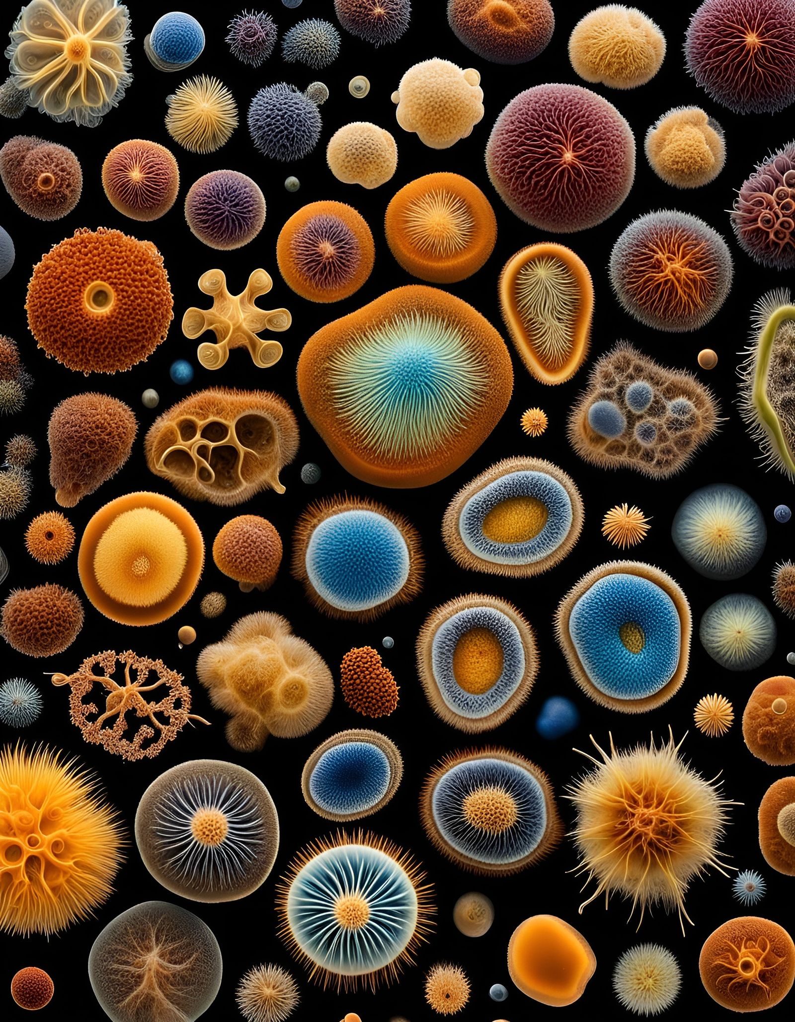Microscopic View of Diverse Real-Life Amoebas