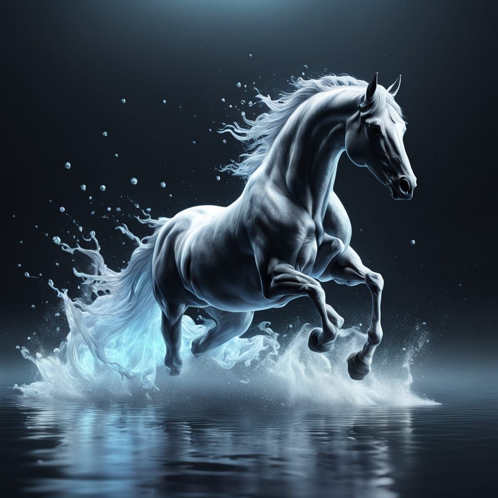 Crystal Clear Majesty: Horse and Human Merge in Hypnotic Dig...