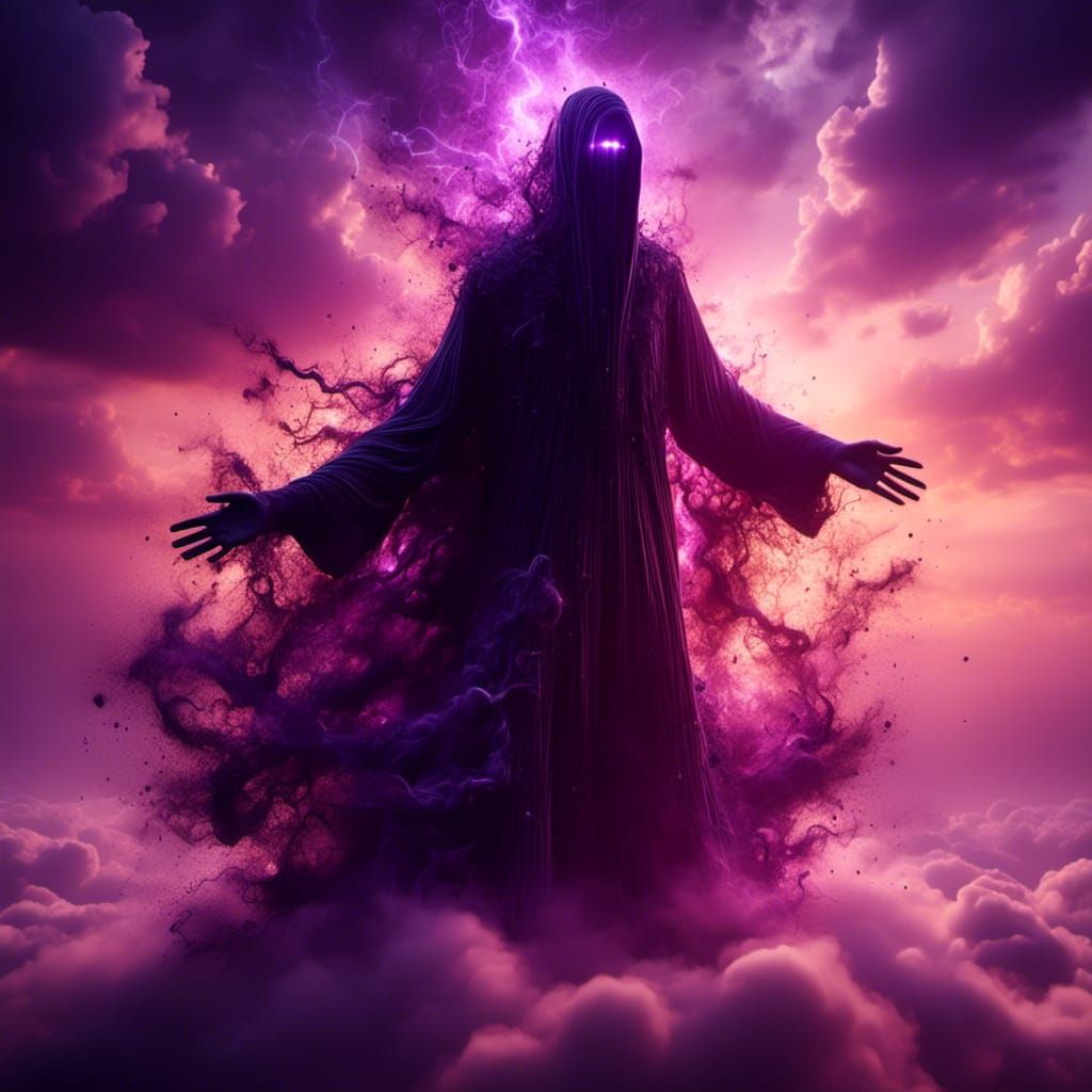 Dark Magic Figure Confronts the Storm