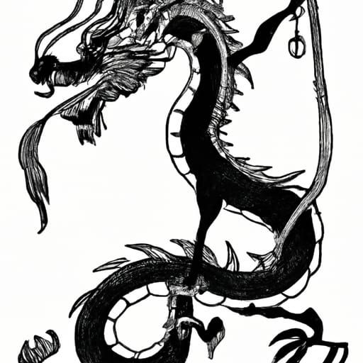 Eastern Dragon with Pearls