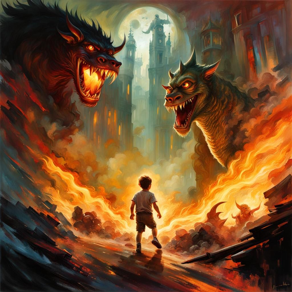 Courage and Fear: A Double Exposure Portrait