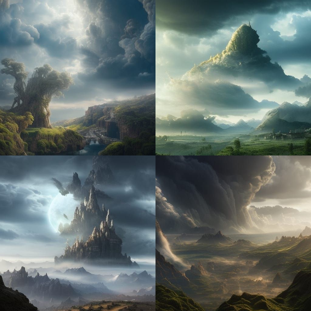 Epic Digital Painting: Earth Meets Sky