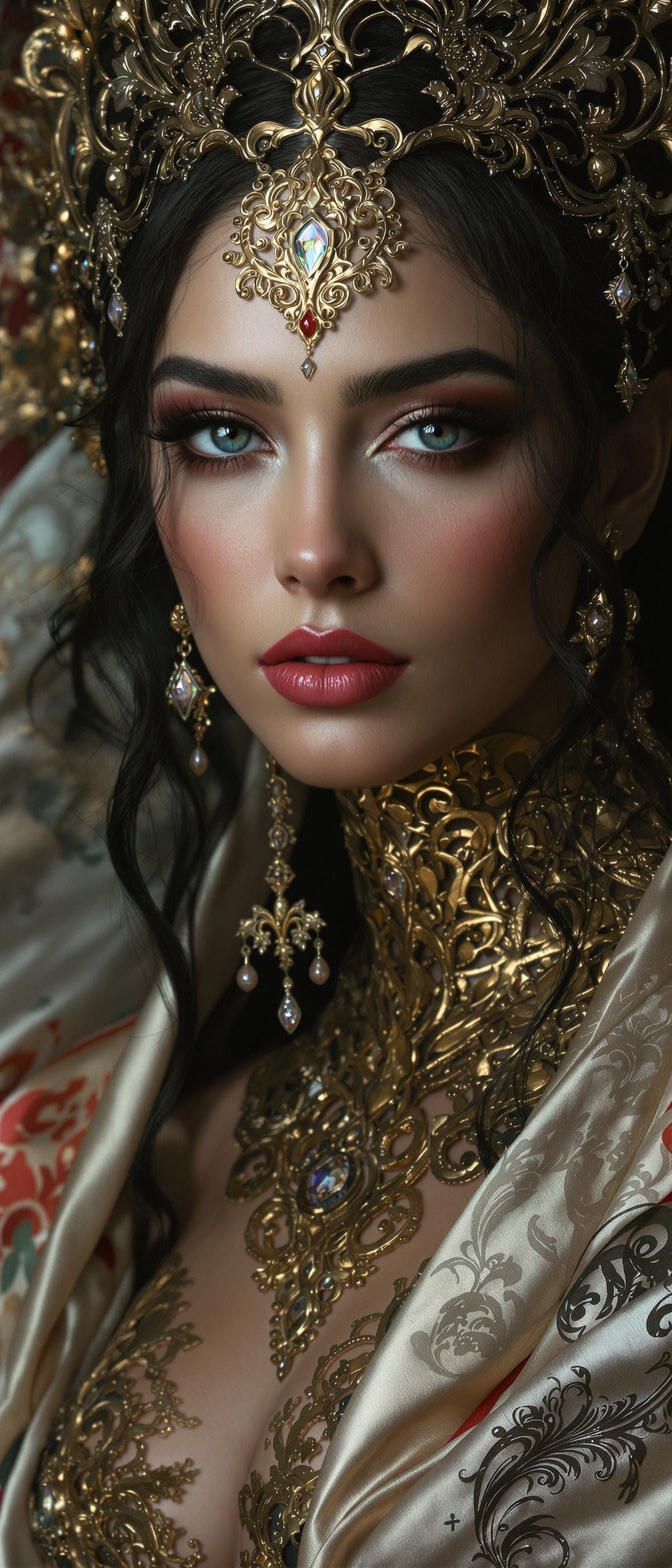 Woman in Flowing Gown: Dark Fantasy Concept Art