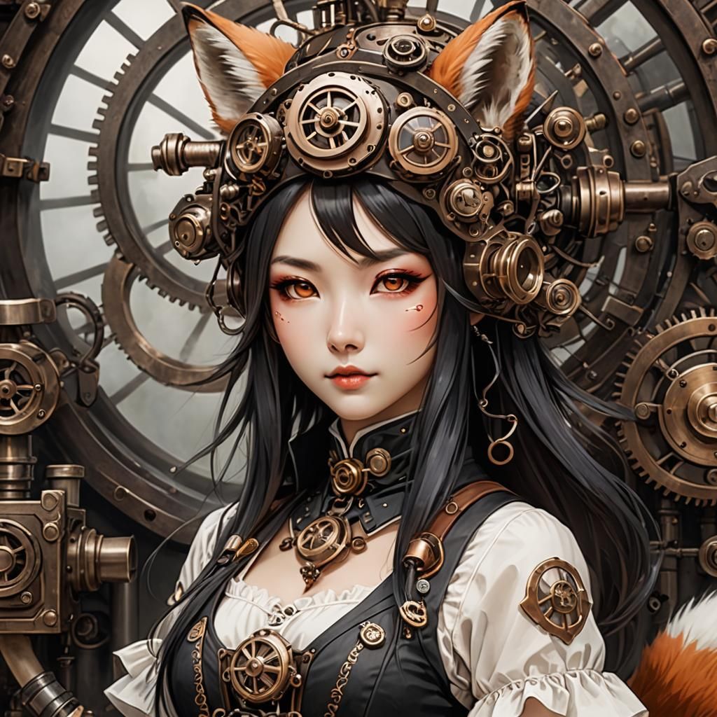 Steampunk fox girl