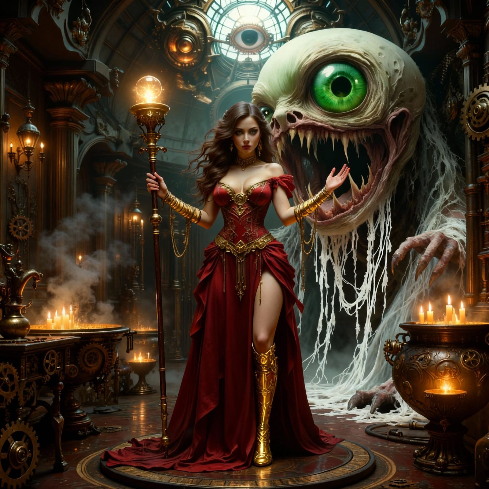 Mysterious Witch Encounter with a Ghostly Apparition