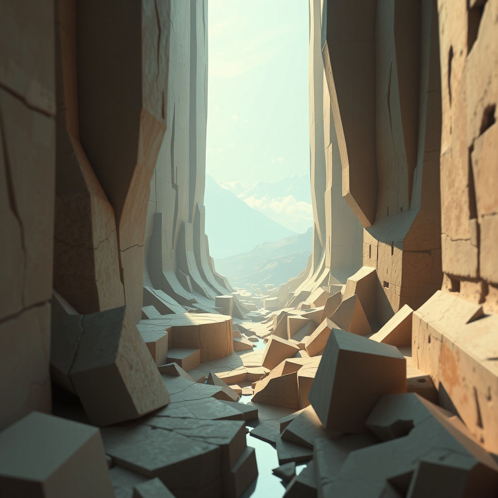 Futuristic Cubist Dreamscape in Unreal Engine
