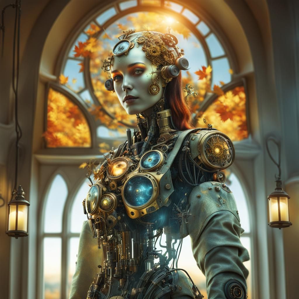 Nordic Cyborg Awakening: Hyperrealistic Photographic Portrai...