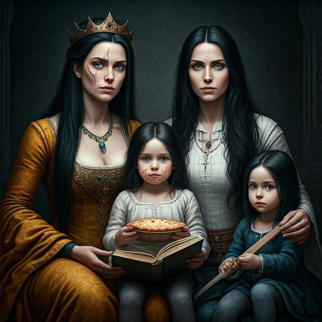 Medieval Royal Lesbian Family in Cinematic Glory