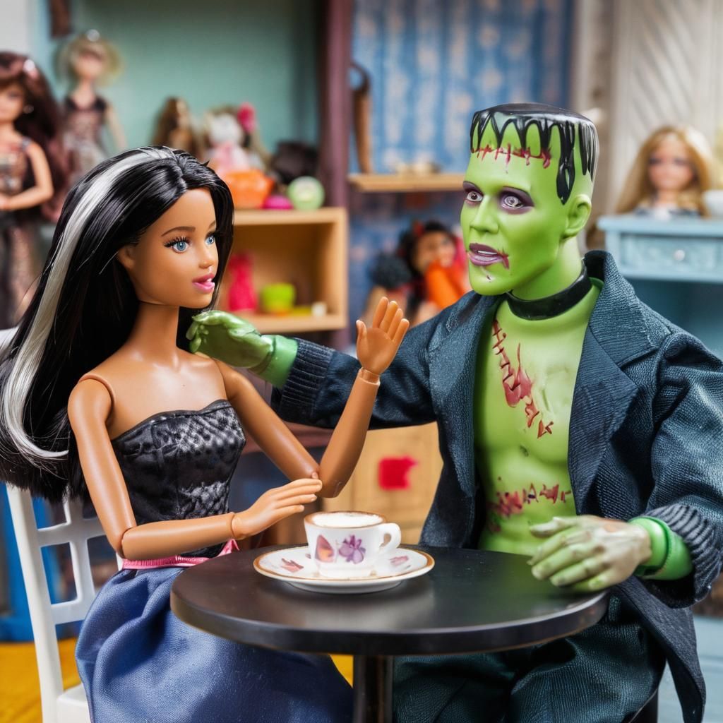 Barbie and Frankenstein Tea Party