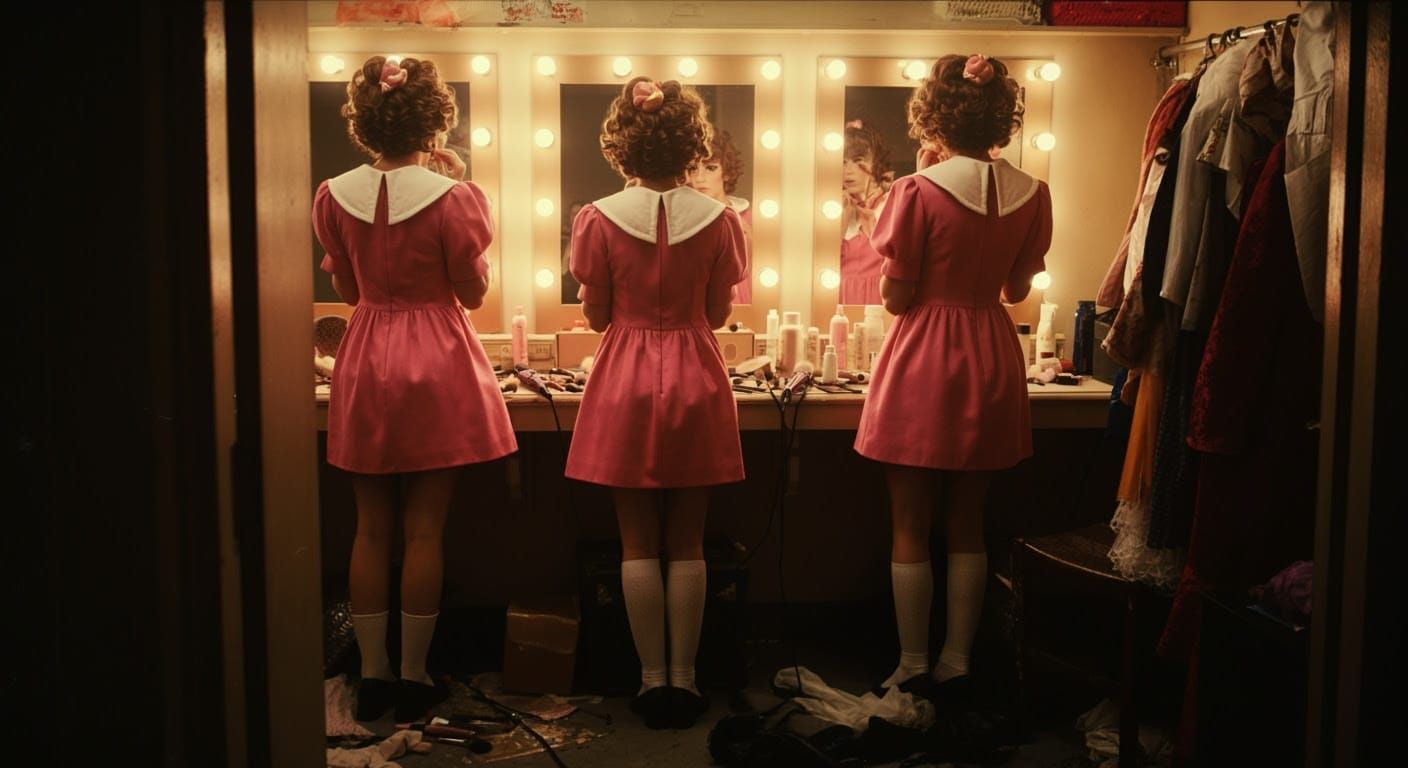 Late 1960s Backstage Glamour in Dusty Dressing Room
