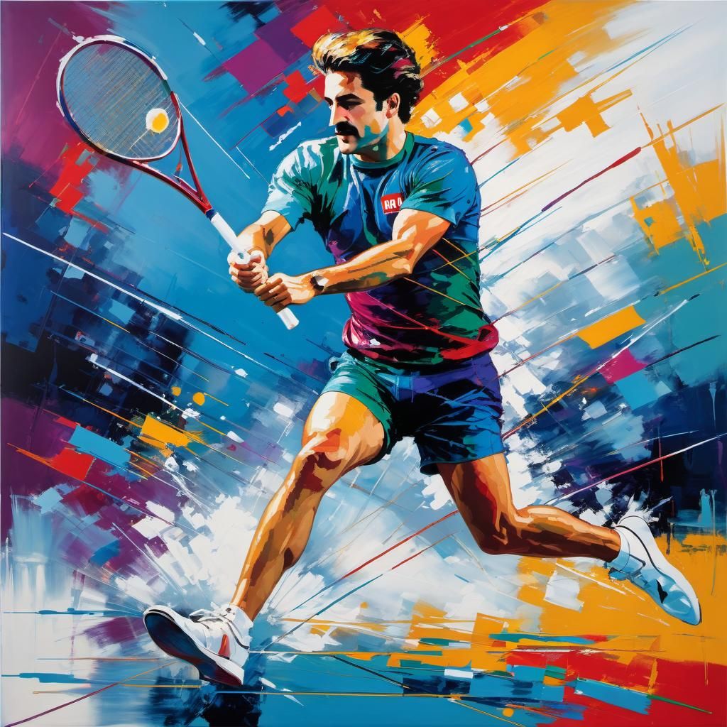 Tennis in Action, Leroy Neiman style