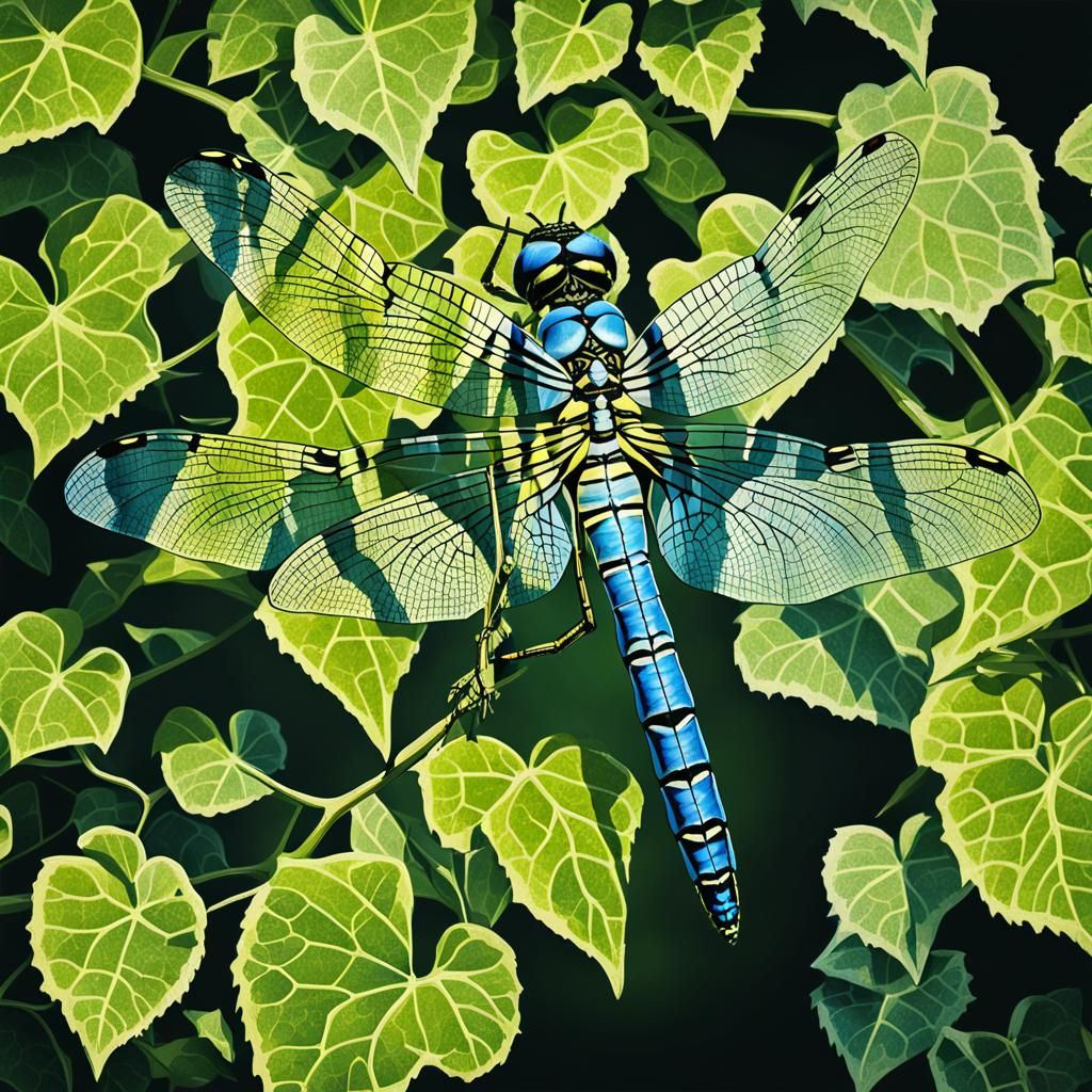 Southern Hawker Dragonfly in Vibrant Sunlight