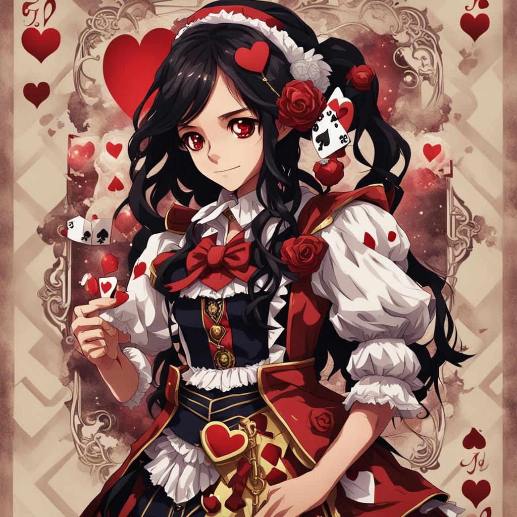Jenna Ortega as Jack of Hearts in Anime Style