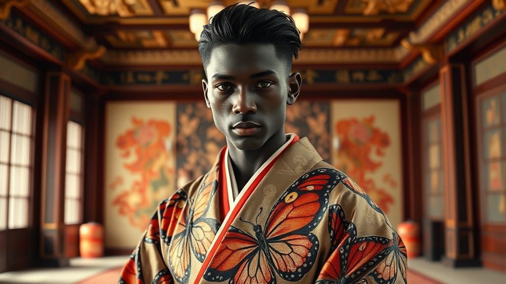 Butterfly Kimono: African Prince in Japanese Palace