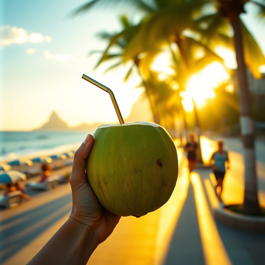 Tropical Paradise on Rio's Beach Promenade