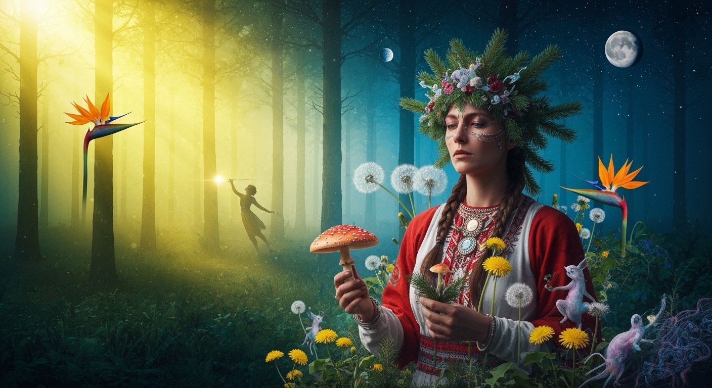 Cosmic Surrealism: Shaman Connects Earth and Spirit