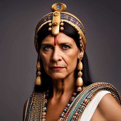 Classic Cleopatra Portrait in Studio Lighting Style