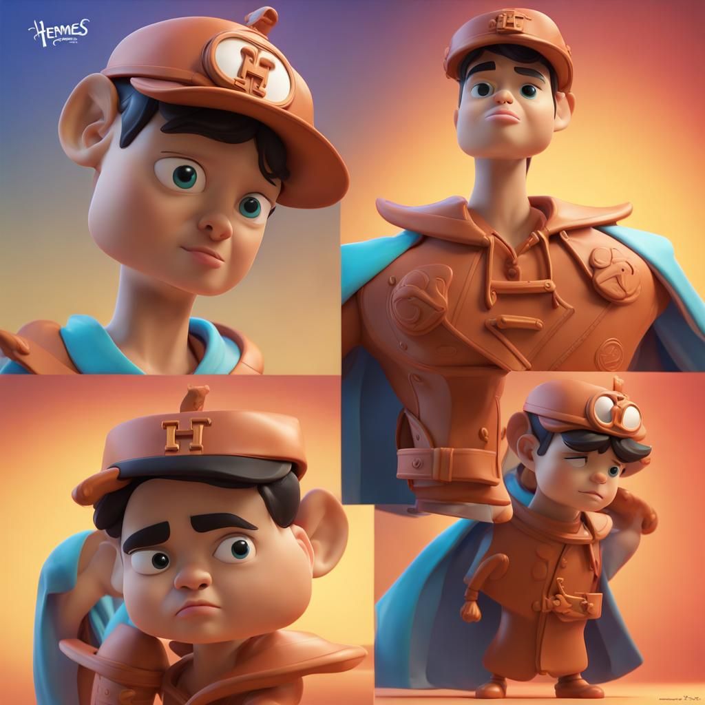 Hermes Funko Pop Figure in 3D Digital Art