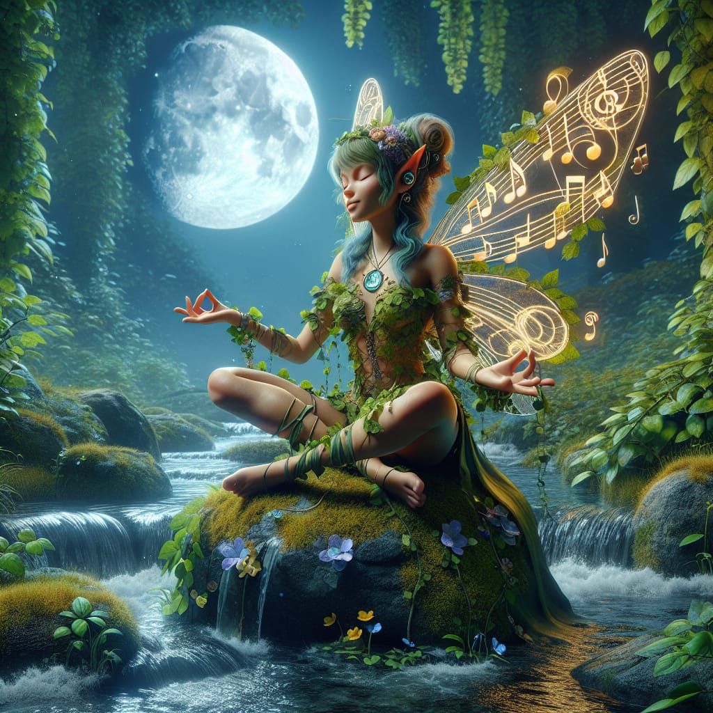 Meditating fairy 