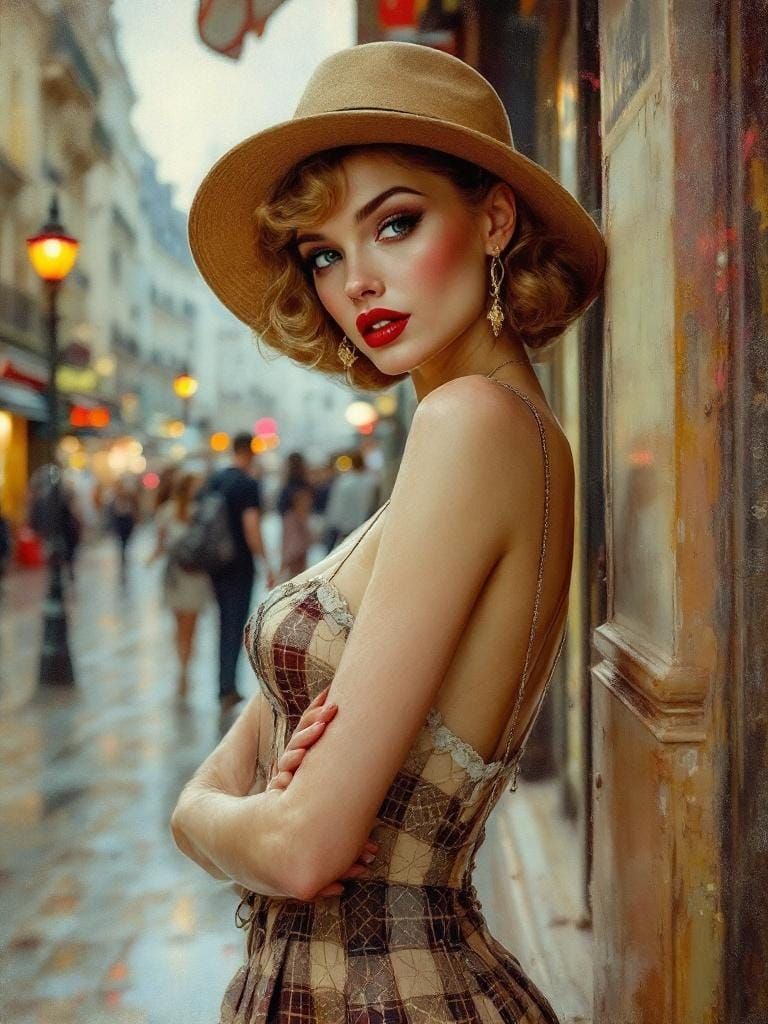 Parisian Figure Study in Encrustique Style