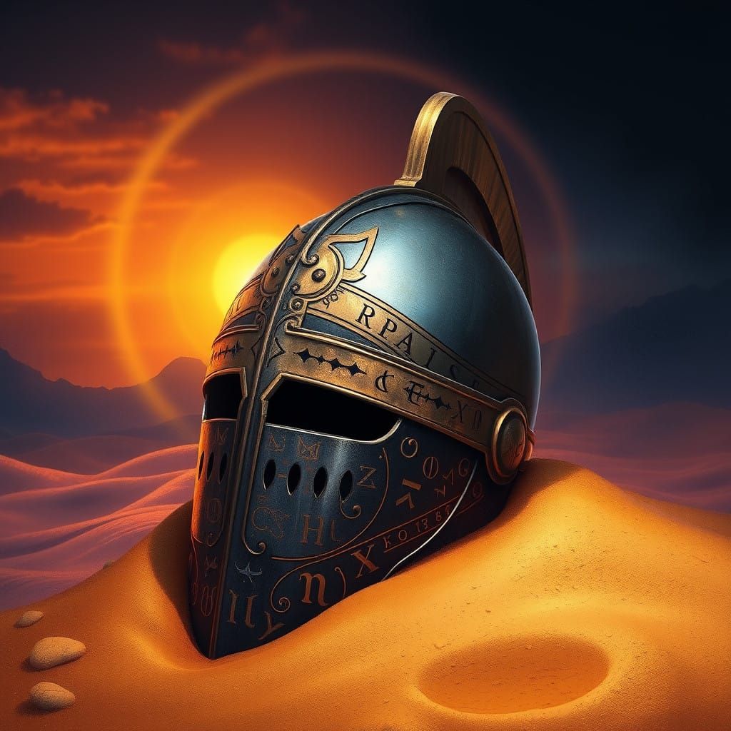 Mystical Knights Helmet in Sunset Hues