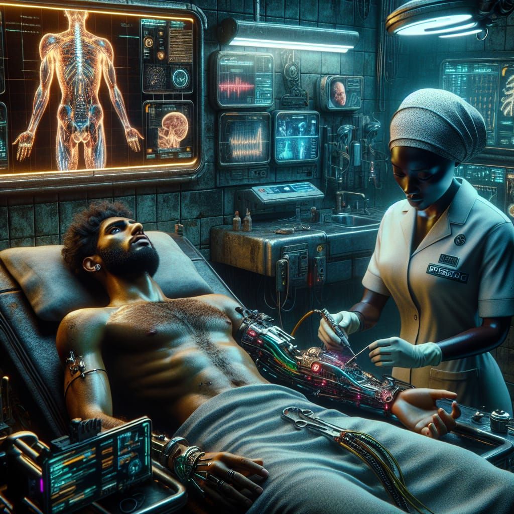 Cyberpunk Ripperdoc Clinic: Implants and Augmentation