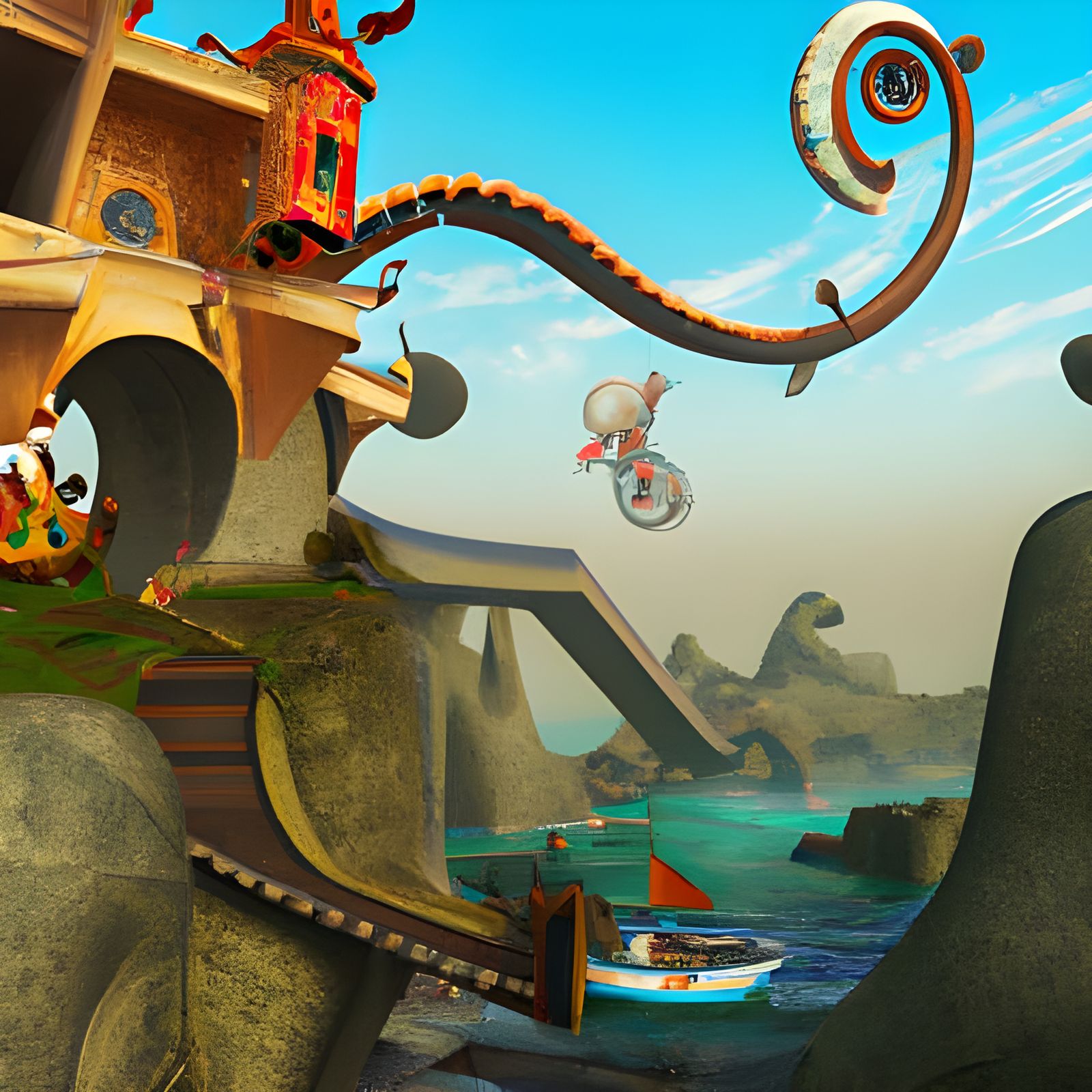 Surreal Fantasy Painting in Surrealist Style