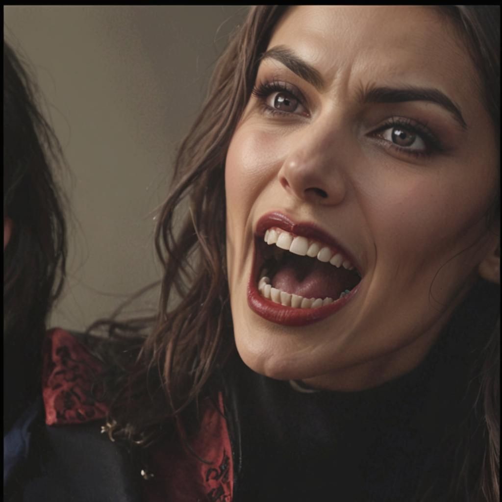 Vampire Portrait in Tim Burton-esque Gothic Style