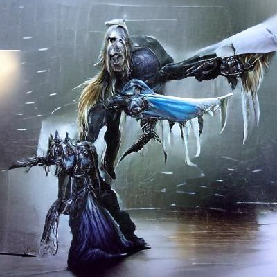 Arthas Menethil Beheads Sylvanas: Hyperrealistic Concept Art