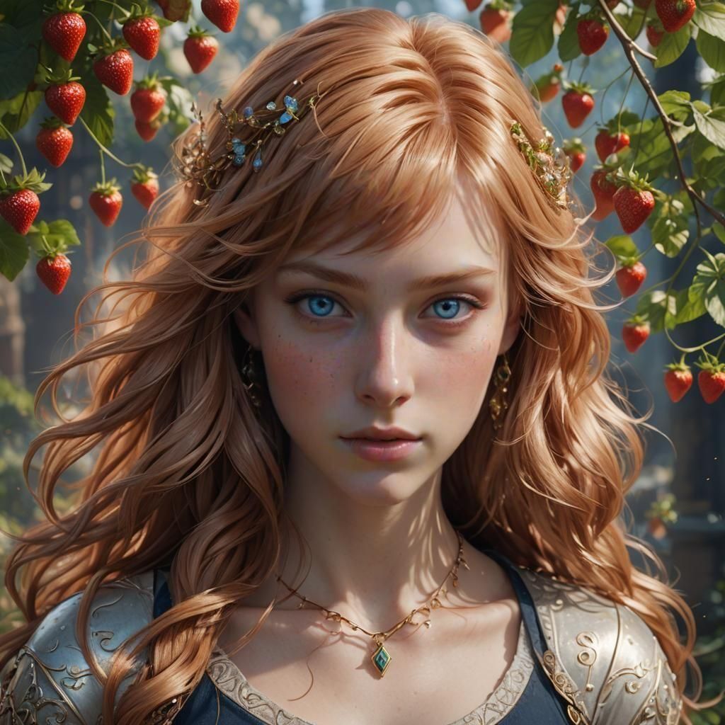 Strawberry Blonde Goddess in Ethereal Light