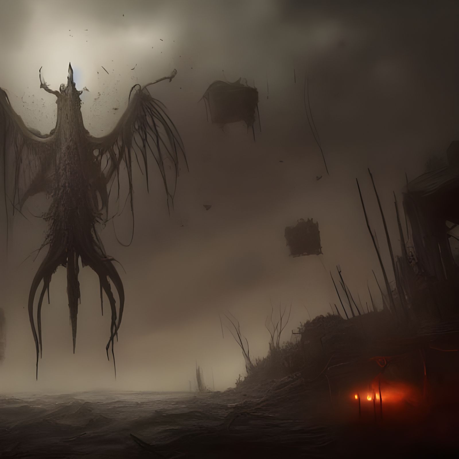 Dark Post-Apocalyptic World Ruled by Lovecraftian God