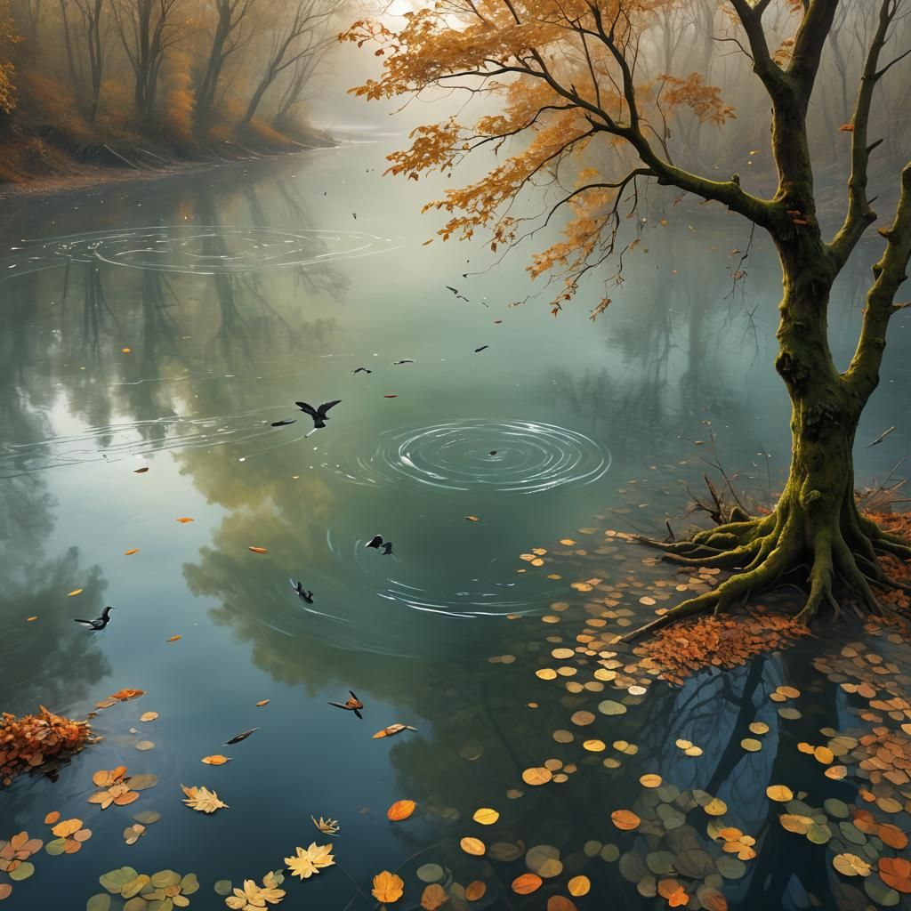 Mystical River Scene in Detailed Matte Painting