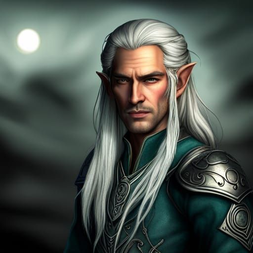 Noble Elf with Silver Hair in High Definition