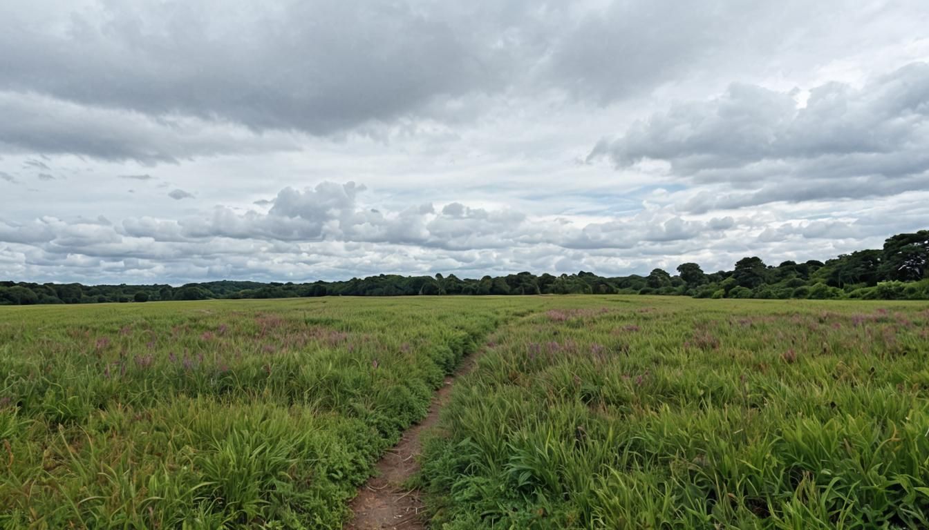 Colorful Expressionist View of Wildlife Clearing