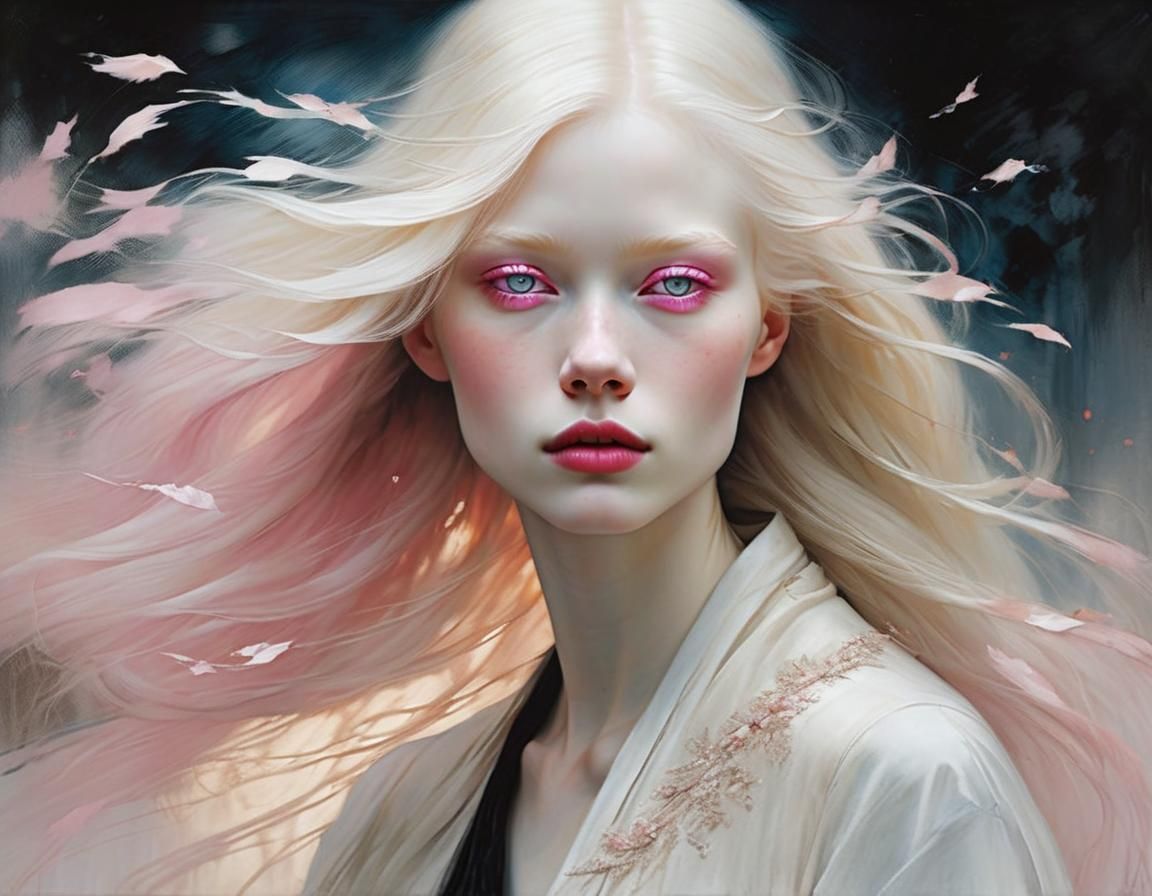 Albino Beauty: Ethereal Portrait of Nastya Kumarova