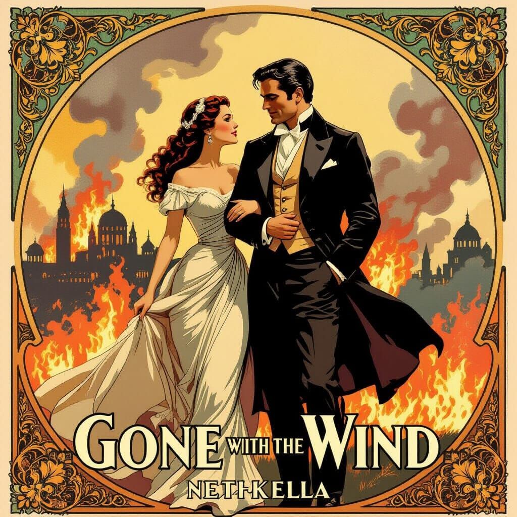 Gone with the wind movie poster
 Signature MarKella
