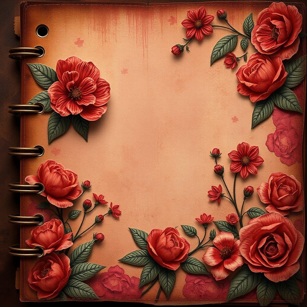 Ethereal Floral Fantasy in Vintage Style