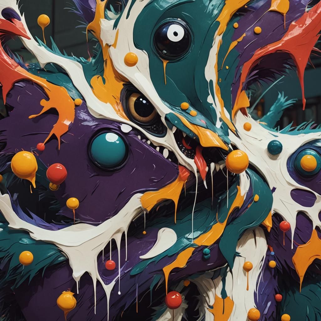 Whimsical Furry Monster in Cinematic Pixar Style