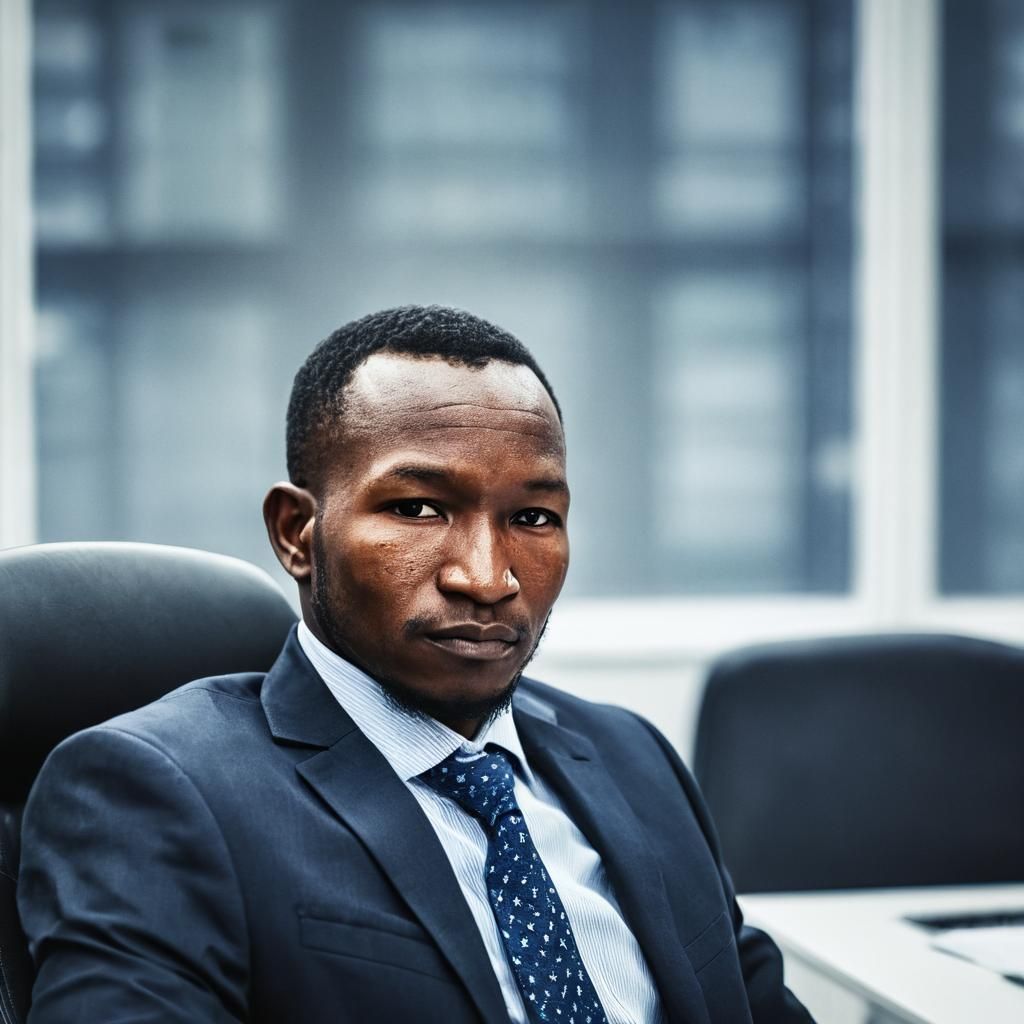 Professional Corporate Portrait in High-Contrast Photography...