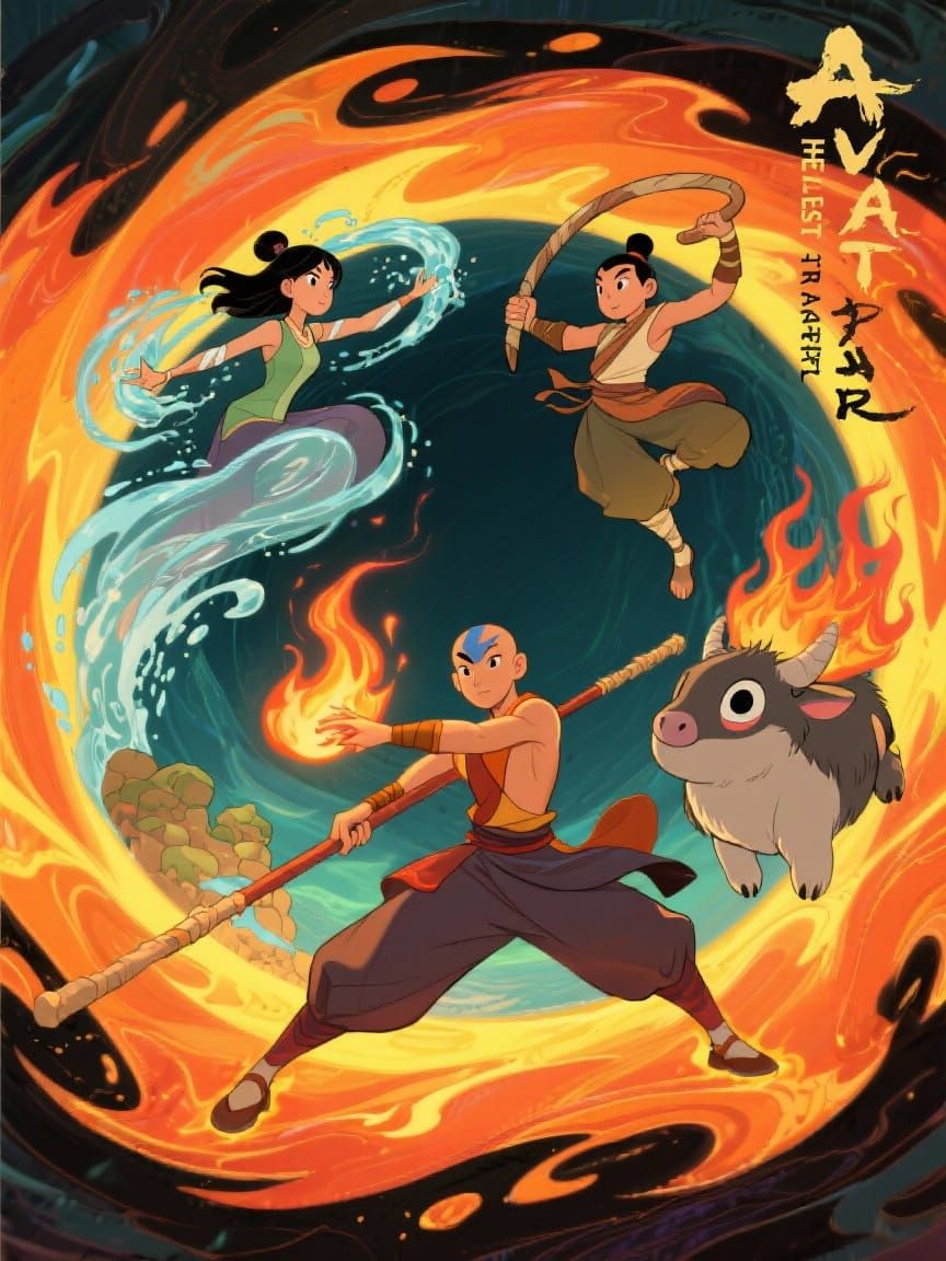 Avatar Characters in Dynamic Circular Illustration